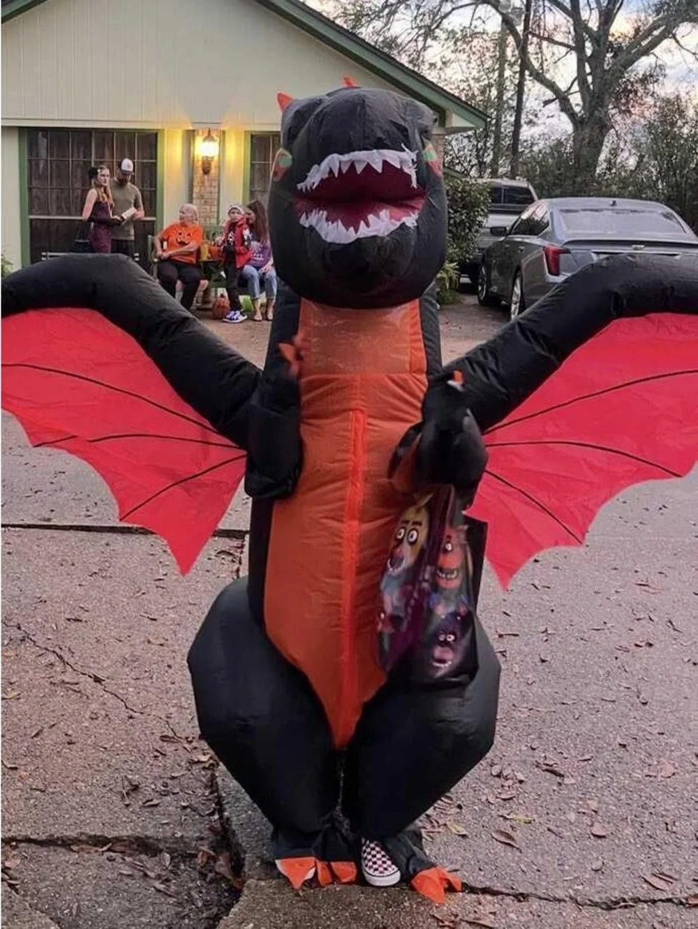 Spirit Kids Fire Dragon Inflatable - Black & Orange